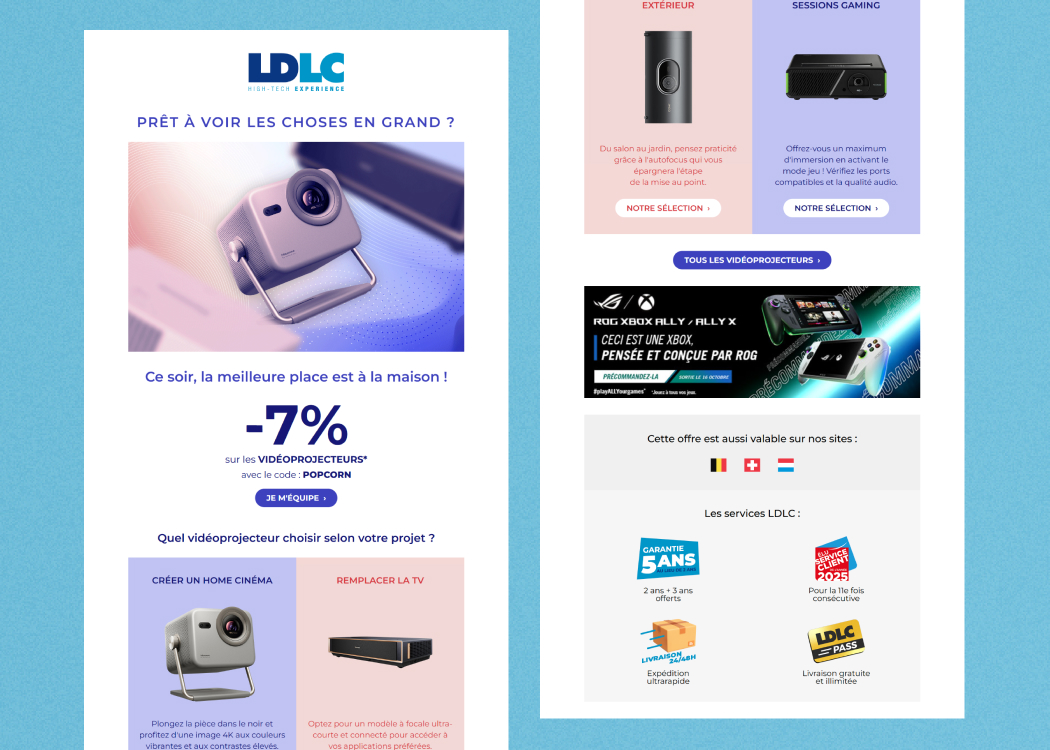 Intégration HTML newsletter LDLC