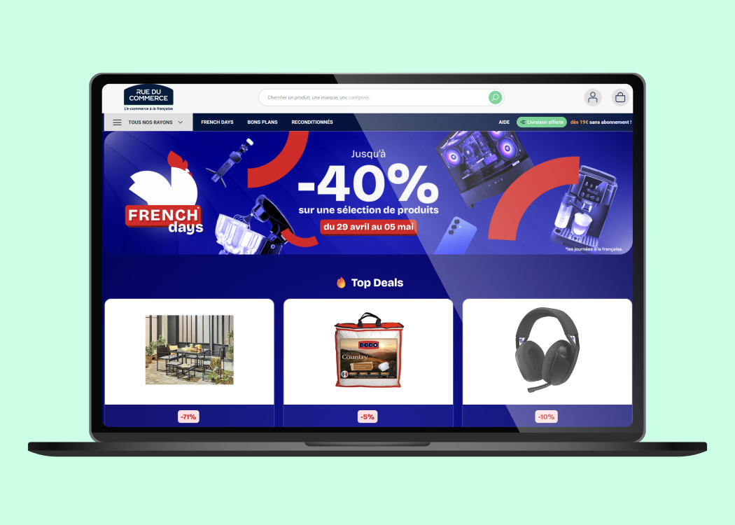 Landing page Rue du Commerce